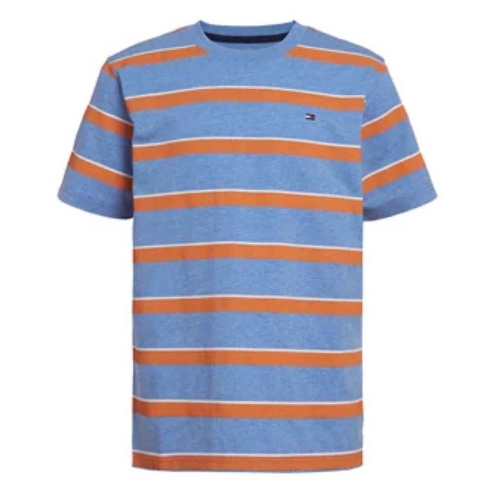 Tommy Hilfiger Bold stripes enhance the cool, casual  classic boy's t-shirt S